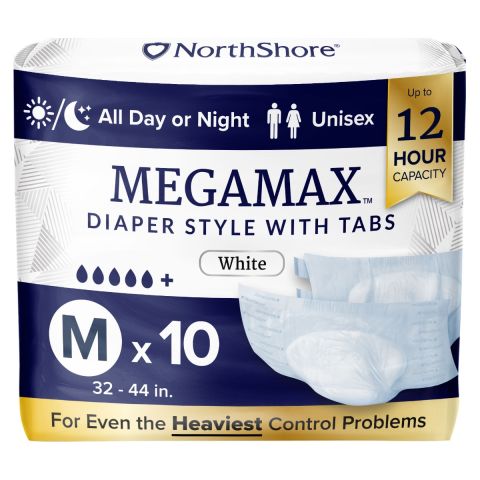 NorthShore MEGAMAX White - Medium - Pack of 10 
