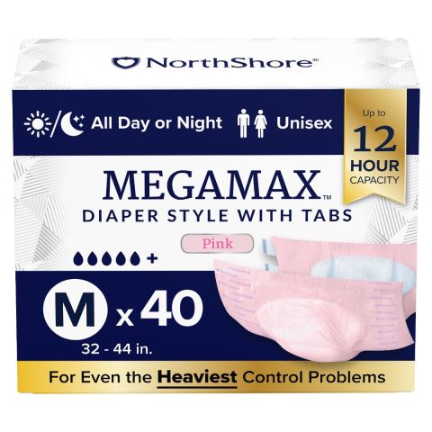 NorthShore MEGAMAX Pink - Medium - Case - 4 Packs of 10 