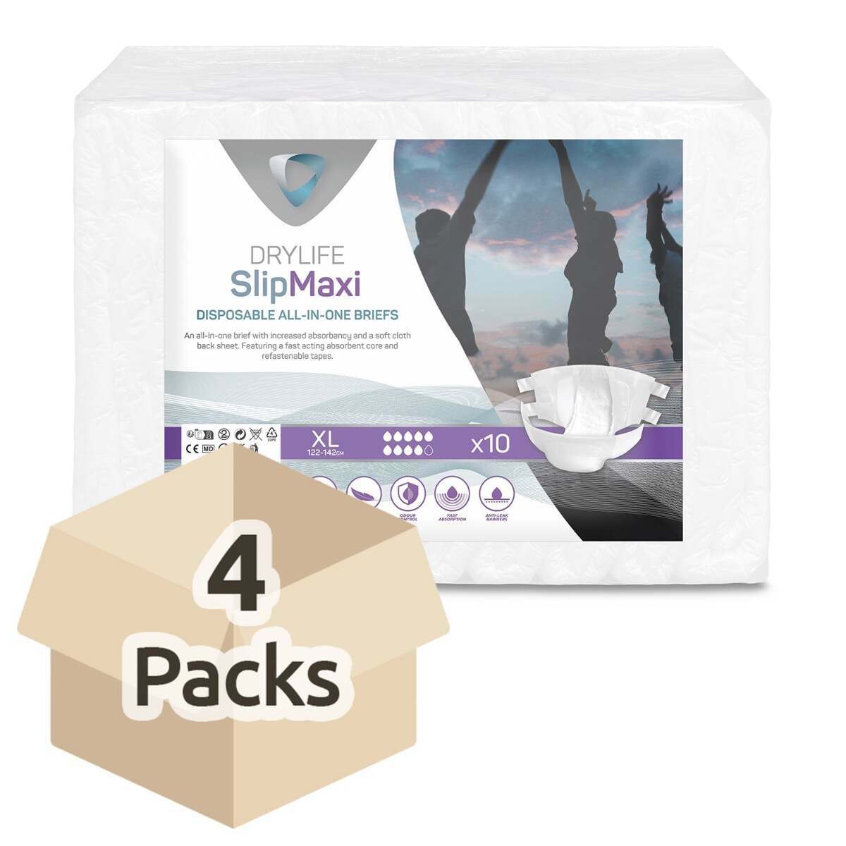 Drylife Slip Maxi - Extra Large - Case - 4 Packs of 10