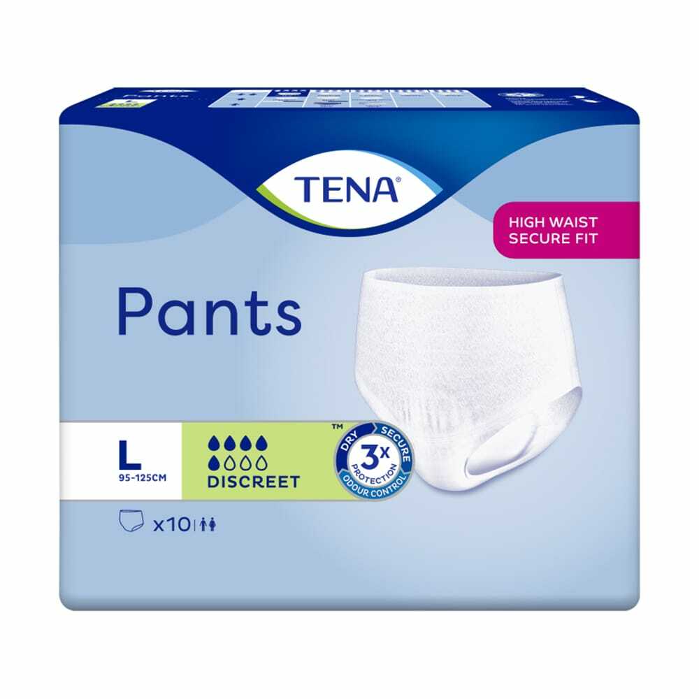 2x TENA Pants Discreet - Large - Pack of 10 - Incontinence Pants ...